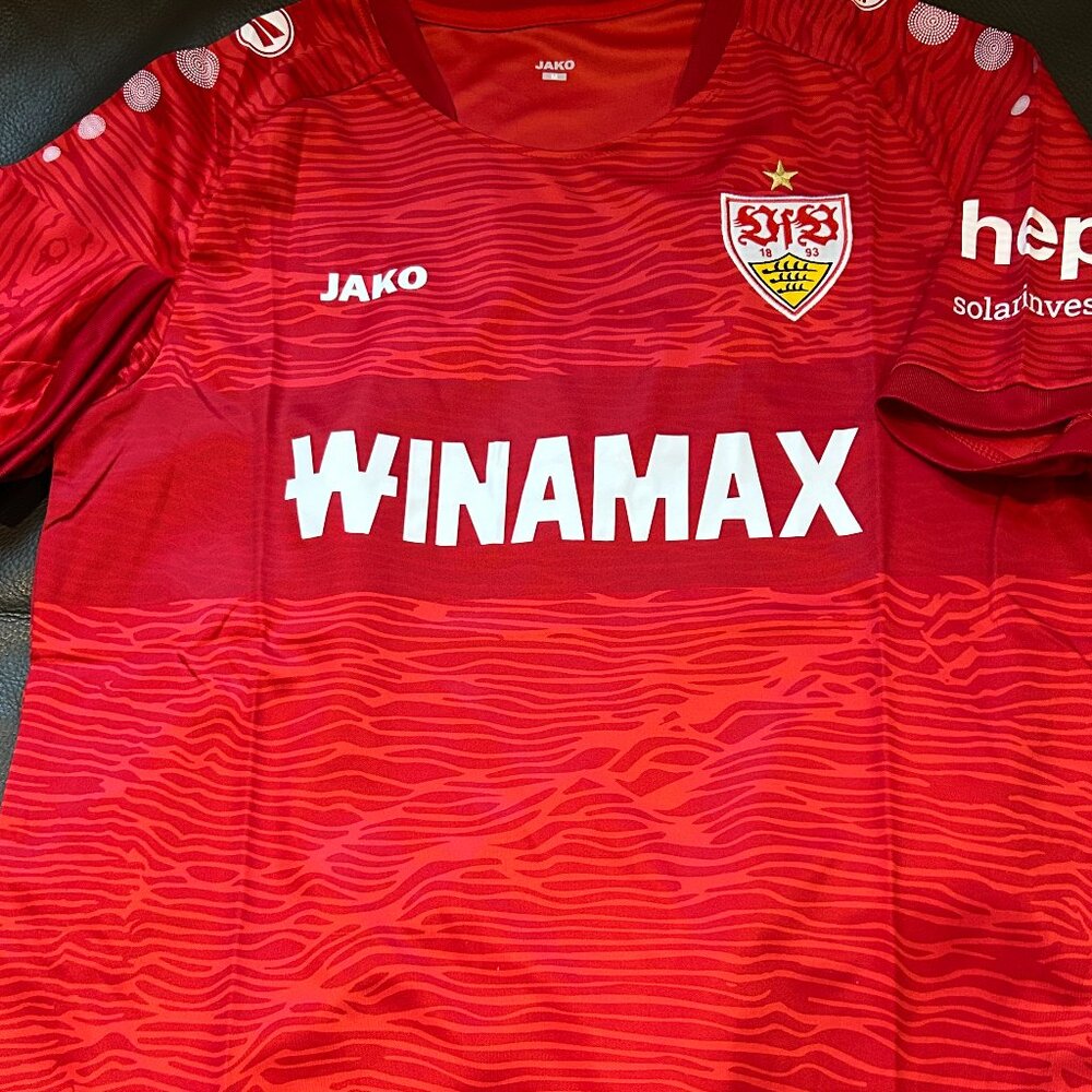 GERMANY Bundesliga Vfb STUTTGART FC Men's JERSEY Sz M,L,XL,2XL By Jako